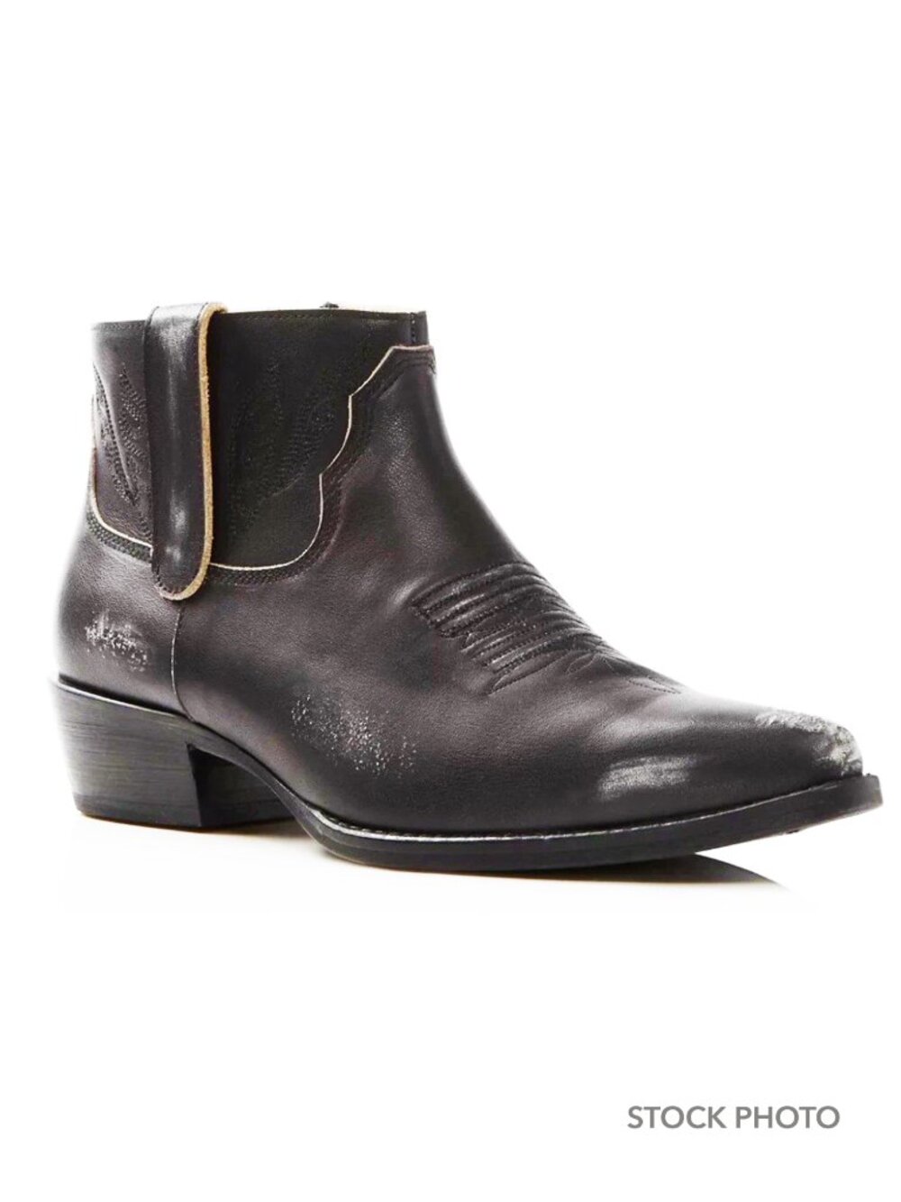 ANINE BING Axel Distressed Leather Ankle Boots EU 40